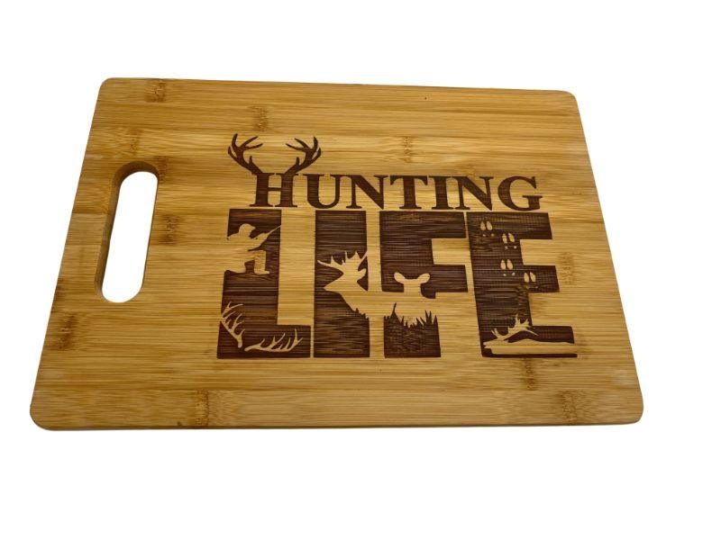 Hunting Life Cutting Board, Deer Hunter Gift, Hunting Enthusiasts - Airspeed Junkie