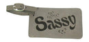 Sassy Grey Leather Bag TagJPG