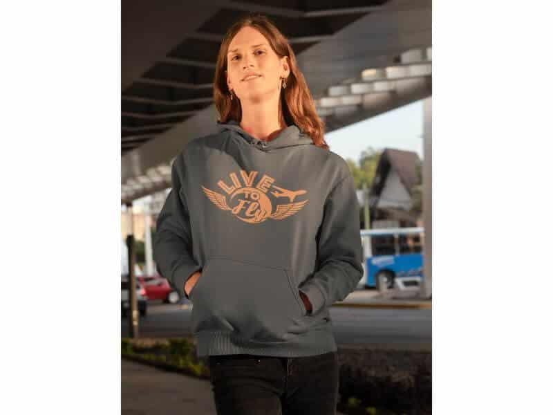 Live To Fly Hoodie, Unisex Heavy Blend Hooded Sweatshirt