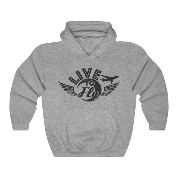 Live To Fly Men's Hoodie, Heavy Blend Hooded Sweatshirt