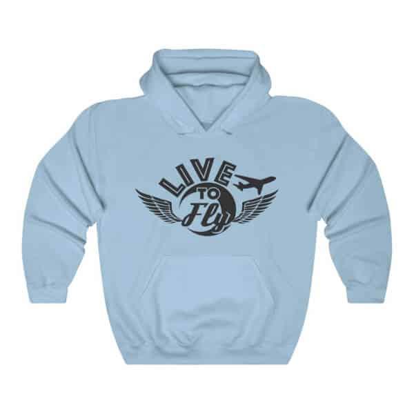 Live to Fly Men's Hoodie light blue