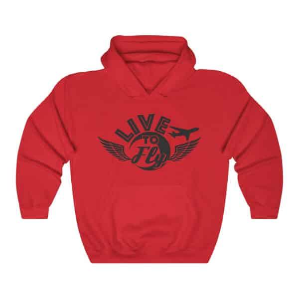 Live to Fly Men's Hoodie Red