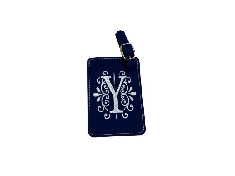 Luggage Tag, Initials, Floral, Monogram, Custom