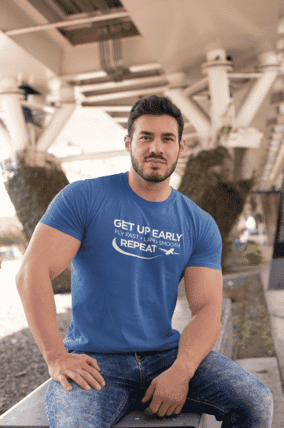Pilot T-Shirt , Fly Fast Land Smooth, Aviation Apparel, Shirts for Pilots
