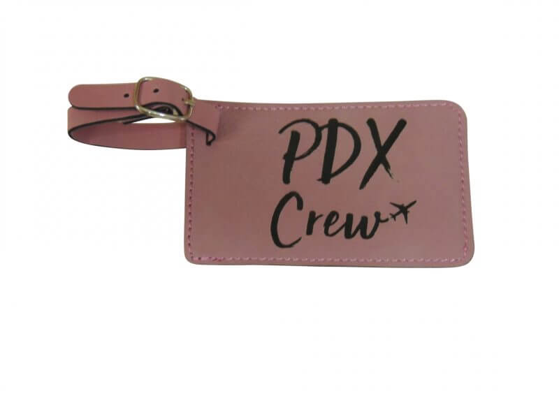 PDX Crew Base Bag Tag, Pink