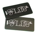 Sky Life Bag Tag, Black