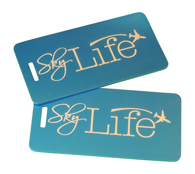 Sky Life Bag Tag, Blue