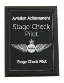 Stage Check Pilot Plaque