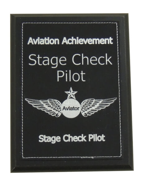Stage Check Pilot Plaque