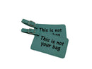 best luggage tags in teal color