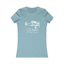flight attendant shirt, light blue