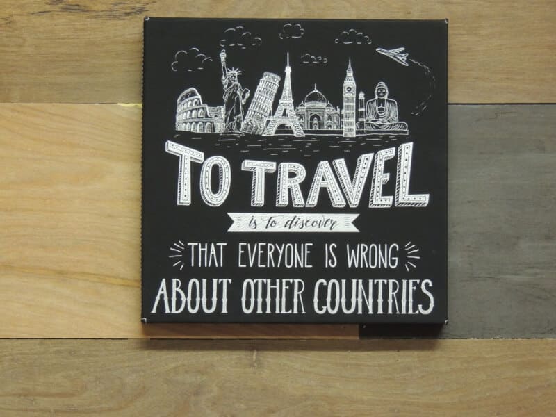 Travel Wall Decor, International Travel TOTRVL10X10-BLK